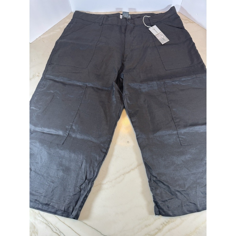 Godbody Black Label Linen Shorts Mens 38 Black NWT Y2K Streetwear